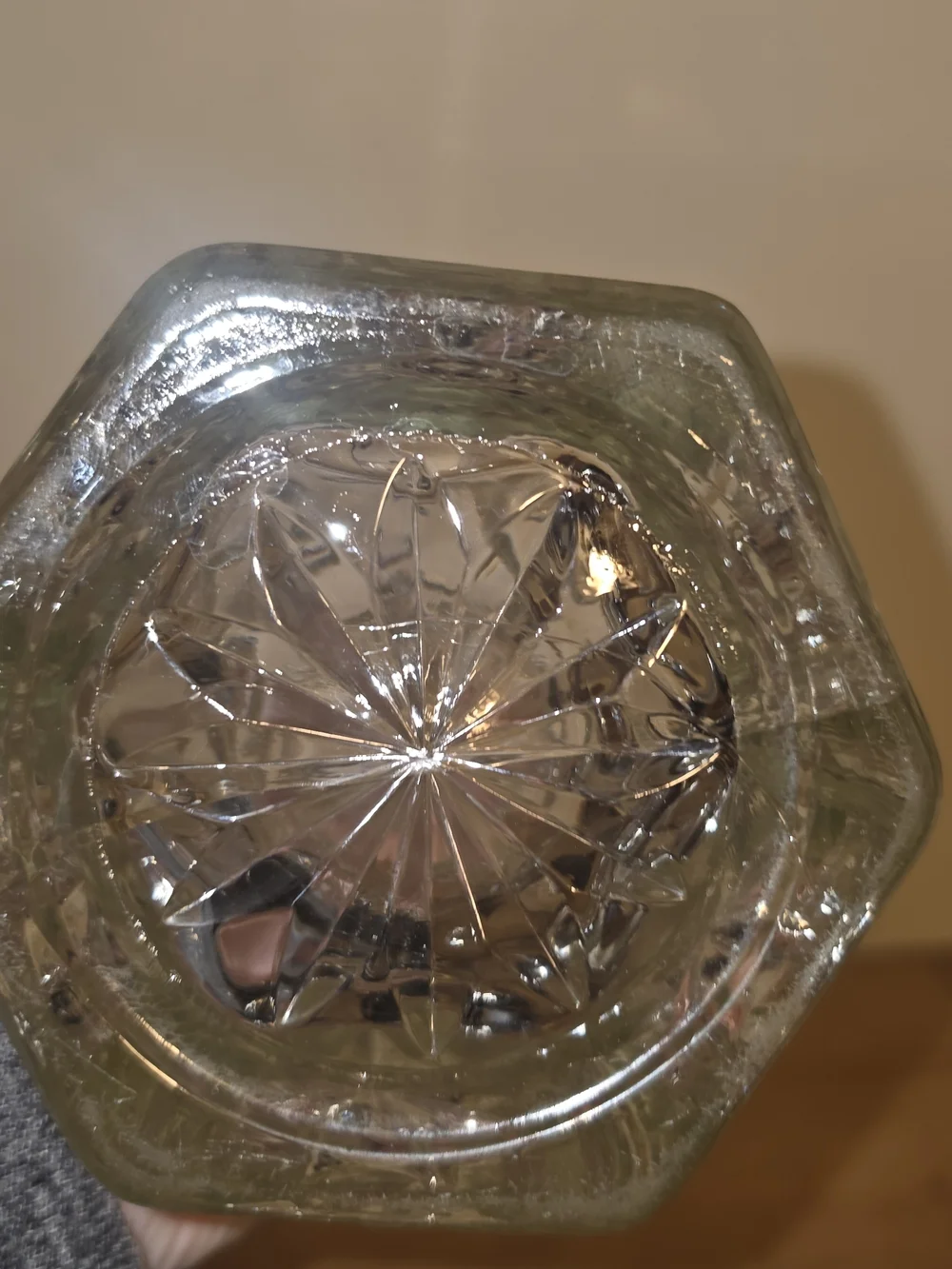 Clear Cut Glass Decorative Vase - Home Accents